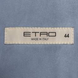 Etro Multicolor Printed Suede Chain Detail Top M