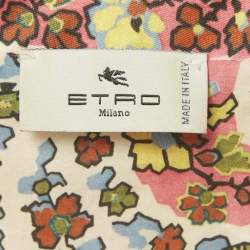 Pre Owned Etro Multicolor Floral Print Sleeveless Wrap Top M