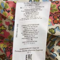 Pre Owned Etro Multicolor Floral Print Sleeveless Wrap Top M