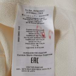 مملوكة مسبقًا Etro Cream Silk Full Sleeves Shirt M