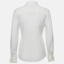 مملوكة مسبقًا Etro Cream Silk Full Sleeves Shirt M