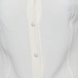 مملوكة مسبقًا Etro Cream Silk Full Sleeves Shirt M