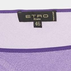 مملوكة مسبقًا Etro Purple Silk Layered Silk Top M/L