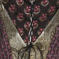 Pre Owned Etro Multicolor Jacquard Buster Top M