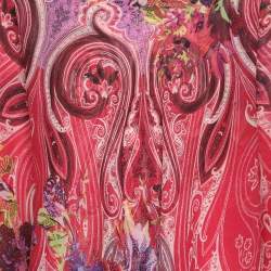 Pre Owned Etro Multicolor Paisley Print Chiffon Cape ONE SIZE