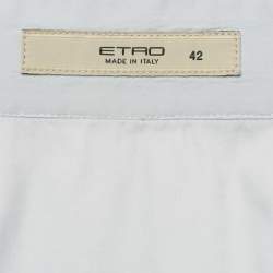 Pre Owned Etro Blue Cotton Long Sleeve Shirt M