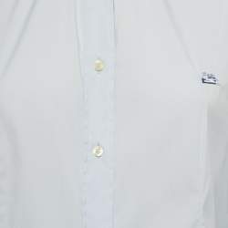 Pre Owned Etro Blue Cotton Long Sleeve Shirt M