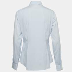 Pre Owned Etro Blue Cotton Long Sleeve Shirt M