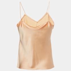 Pre Owned Etro Peach Satin Camisole Top S