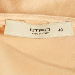 Pre Owned Etro Peach Satin Camisole Top S