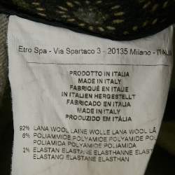 Pre Owned Etro Black Printed Wool Culottes S 