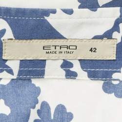 Pre Owned Etro White Paisley Print Cotton Full Sleeve Shirt M 