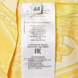 Pre Owned Etro Yellow Paisley Print Cotton Maxi Skirt M 