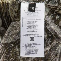 مملوكة مسبقًا Etro Metallic Lame neck Tie Detail Top L