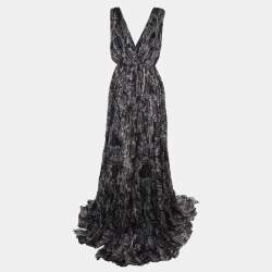 Pre Owned Etro Multicolor Paisley Print Silk Long Dress M