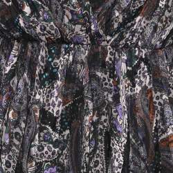 Pre Owned Etro Multicolor Paisley Print Silk Long Dress M