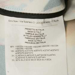 Pre Owned Etro Multicolor Printed Crepe Cut-Out Detail Midi Dress M