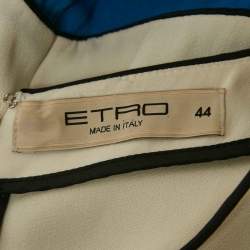 Pre Owned Etro Multicolor Printed Crepe Cut-Out Detail Midi Dress M