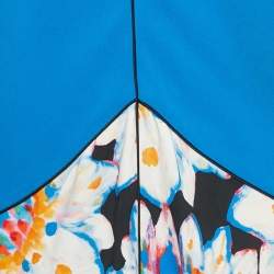 Pre Owned Etro Multicolor Printed Crepe Cut-Out Detail Midi Dress M