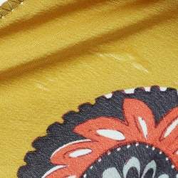 Pre Owned Etro Multicolor Paisley Print Silk Handkerchief Hem Tiered Skirt M  