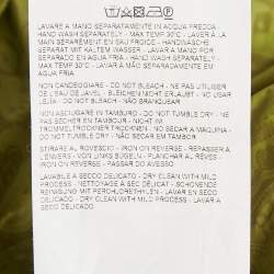 Pre Owned Etro Green Printed Nylon Sleeveless Quilted Down Jacket L