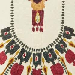 Pre Owned Etro Cream Printed Silk & Cotton Oversized Top S