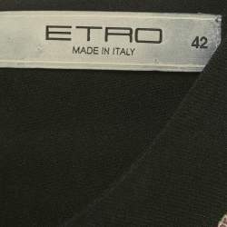 Pre Owned Etro Multicolor Paisley Print Crepe Sleeveless Midi Dress M