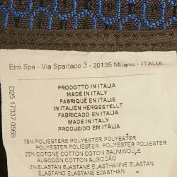 Pre Owned Etro Blue Jacquard Skinny Trousers M