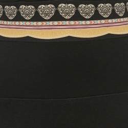 Pre Owned Etro Black Printed Jersey Mini Dress M