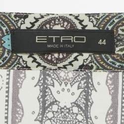Pre Owned Etro Multicolor Paisley Print Silk Coat M