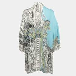 Pre Owned Etro Multicolor Paisley Print Silk Coat M