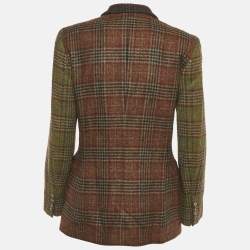 Pre Owned Etro Multicolor Wool Houndstooth Pattern Blazer M
