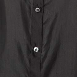 Pre Owned Etro Black Silk Button Front Shirt M