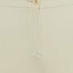 Pre Owned Etro Beige Crepe Formal Trousers L 