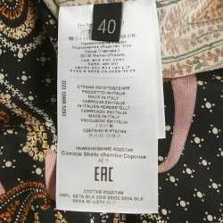 Pre Owned Etro Black Paisley Print Silk Shirt S