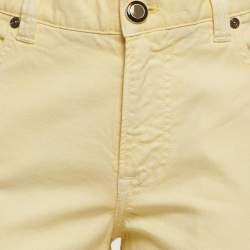 Pre Owned Etro Yellow Cotton Skinny Jeans M/Waist 29"