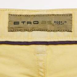 Pre Owned Etro Yellow Cotton Skinny Jeans M/Waist 29"