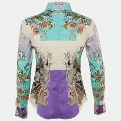 Pre Owned Etro Multicolor Paisley Print Cotton Long Sleeve Shirt S