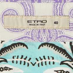 Pre Owned Etro Multicolor Paisley Print Cotton Long Sleeve Shirt S