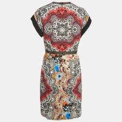 Pre Owned Etro Multicolor Paisley Print Silk Mini Dress M