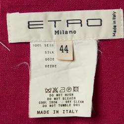 Pre Owned Etro Multicolor Silk Maxi Skirt M