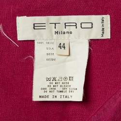 Pre Owned Etro Multicolor Silk Maxi Skirt M