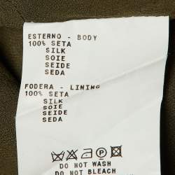 مملوكة مسبقًا Etro Multicolor Printed Silk Plunge Neck Top M