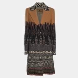 Pre Owned Etro Multicolor Printed Wool Coat M
