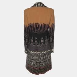 Pre Owned Etro Multicolor Printed Wool Coat M