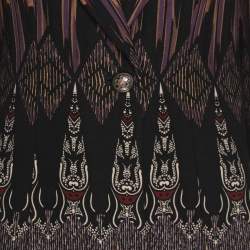 Pre Owned Etro Multicolor Printed Wool Coat M