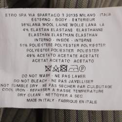 Pre Owned Etro Multicolor Printed Wool Coat M