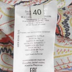 Pre Owned Etro Blue Paisley Print Silk Long Sleeve Shirt S