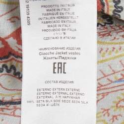 Pre Owned Etro Blue Paisley Print Silk Long Sleeve Shirt S