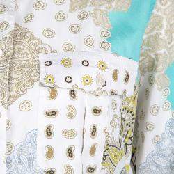 مملوكة مسبقًا قميص إيترو أكمام طويلة قطن طباعة بيزلي متعدد الألوان S